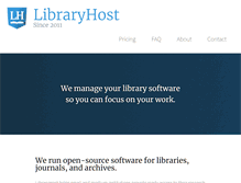 Tablet Screenshot of libraryhost.com